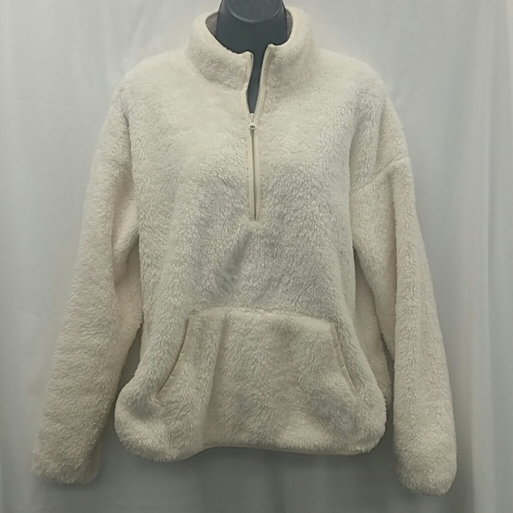 Teddy bear sherpa pullover cream size medium - Picture 2 of 6